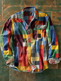 Russel | Men's Patchwork Shirt - Bold Colors