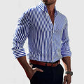 Nelson | Men's Striped Shirt - Vertical Stripes